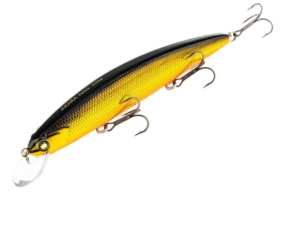 Воблер Akara Fancy 110SP 17 гр. (3/5 oz 4,3 in) A59, Золотистый;оранжевый;черный, Fancy
Воблер Akara Fancy 110SP 17 гр. (3/5 oz 4,3 in) A59, Золотистый;оранжевый;черный, Fancy