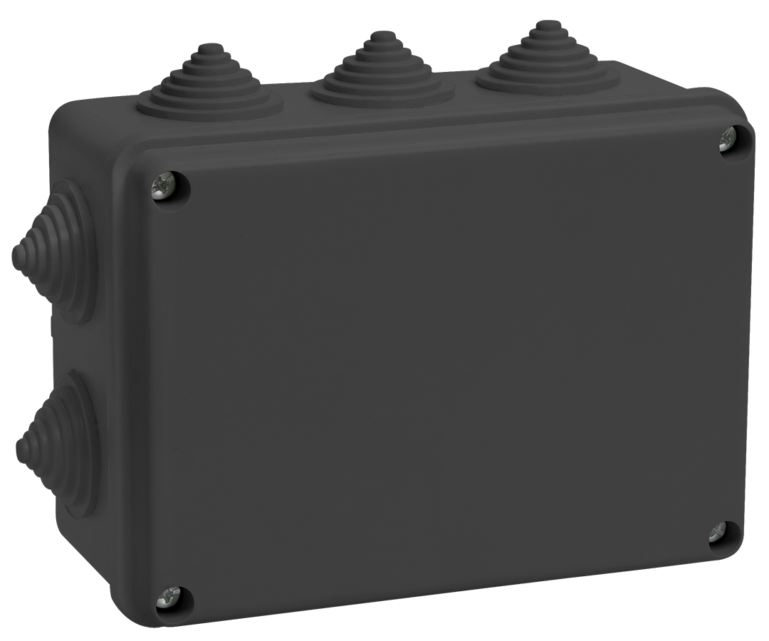 Коробка распаячная КМ41242 для открытой проводки 150х110х70мм IP55 10 гермовводов черная (, Черный
Коробка распаячная КМ41242 для открытой проводки 150х110х70мм IP55 10 гермовводов черная (, Черный