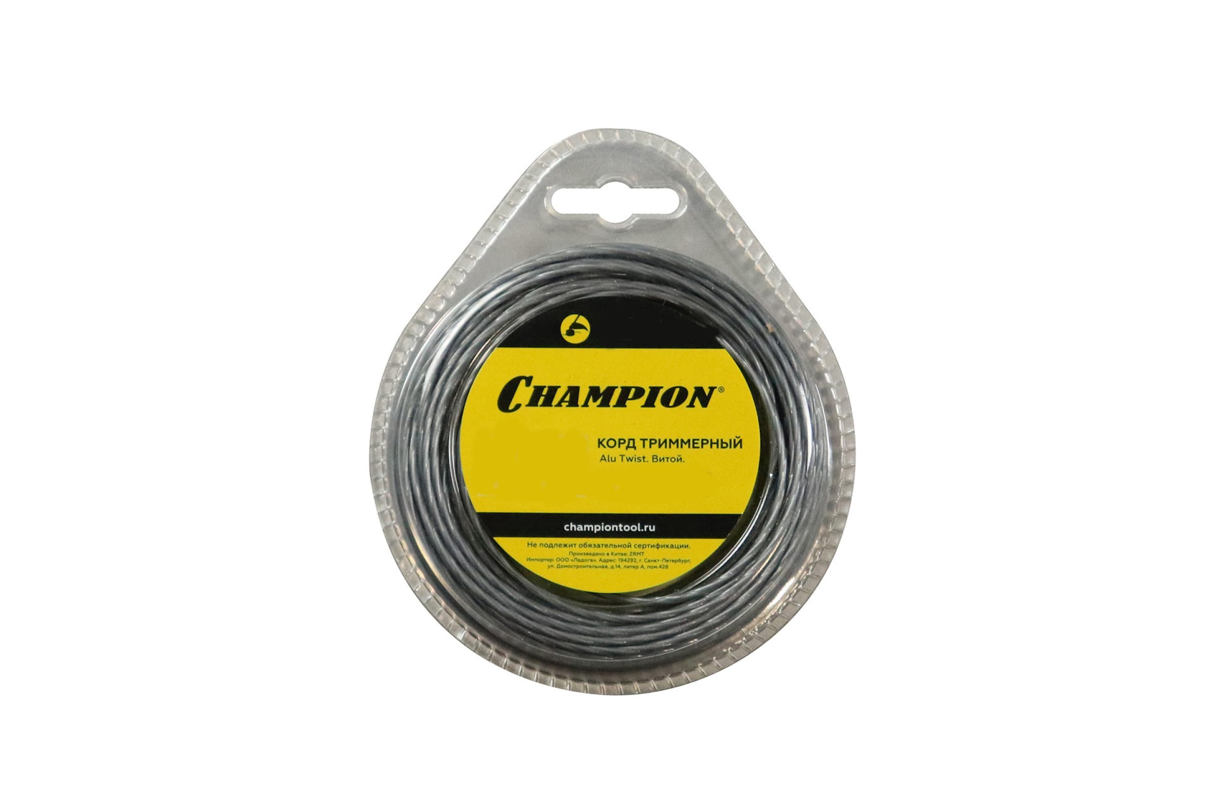 Леска для триммера витая круг 2 мм Champion Alu Twist C7061 130 м, Серый, Alu Twist 2.0 мм; 130 м (витой)
Леска для триммера витая круг 2 мм Champion Alu Twist C7061 130 м, Серый, Alu Twist 2.0 мм; 130 м (витой)