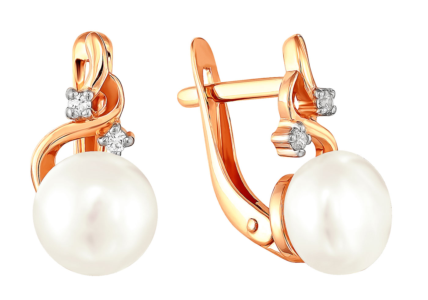 Серьги из красного золота с жемчугом и фианитом Примаэксклюзив 290-1-829R, 290-1-829R
Серьги из красного золота с жемчугом и фианитом Примаэксклюзив 290-1-829R, 290-1-829R