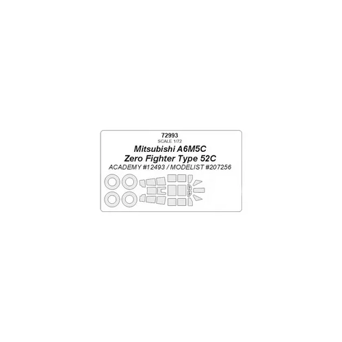 Набор KV Models 1 72 окрасочных масок для A6M5C Zero Fighter Type 52C от фирмы ACAD 72993 
Набор KV Models 1 72 окрасочных масок для A6M5C Zero Fighter Type 52C от фирмы ACAD 72993