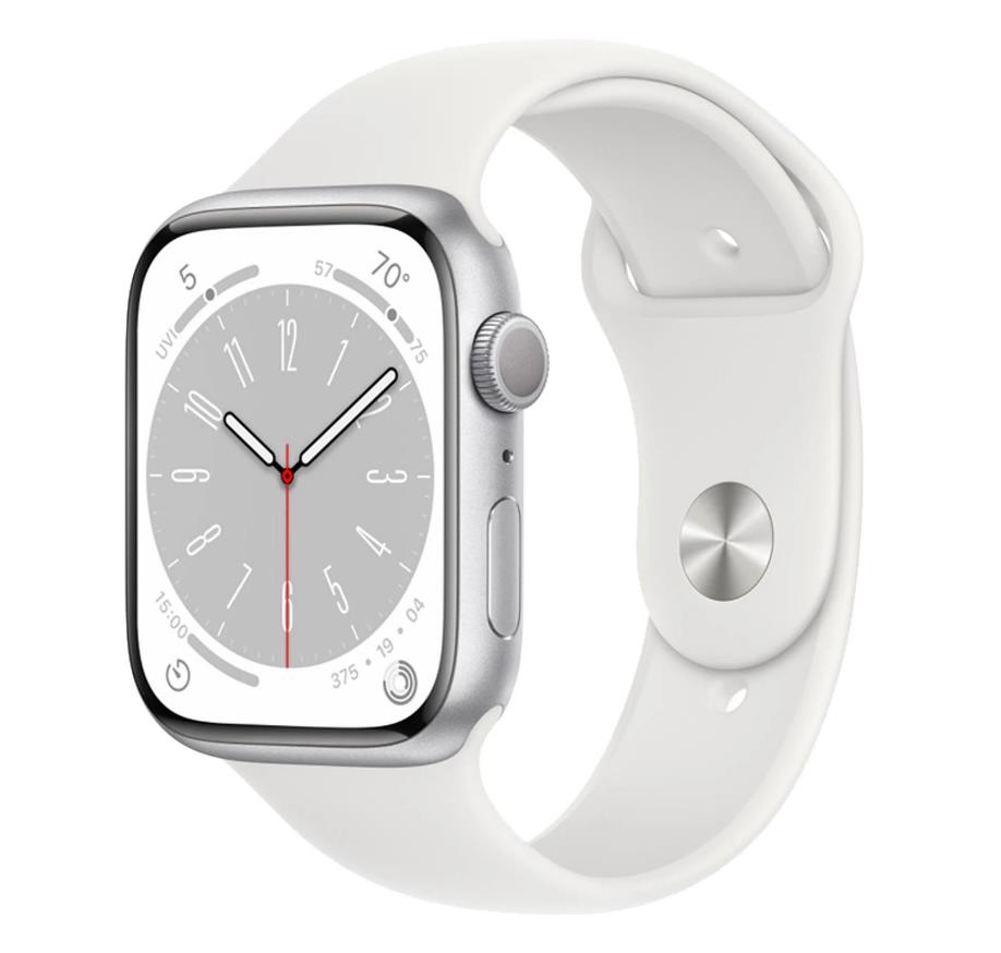 Часы Apple Watch Series 8 GPS 45mm Silver Aluminium Case with White Sport Band - Regular S
Часы Apple Watch Series 8 GPS 45mm Silver Aluminium Case with White Sport Band - Regular S