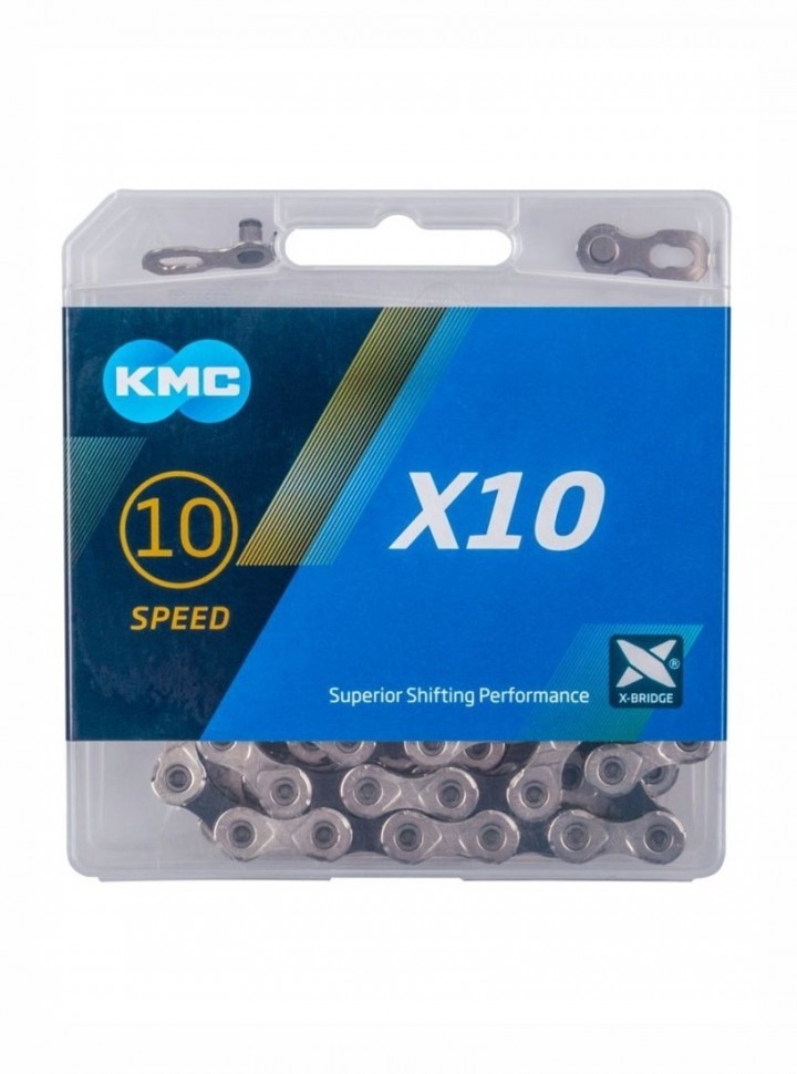 Цепь велосипедная KMC X10 Silver/Black 10 скоростей, 114 звеньев, 1/2" x 11/128", 5,88 мм,, Серый
Цепь велосипедная KMC X10 Silver/Black 10 скоростей, 114 звеньев, 1/2" x 11/128", 5,88 мм,, Серый