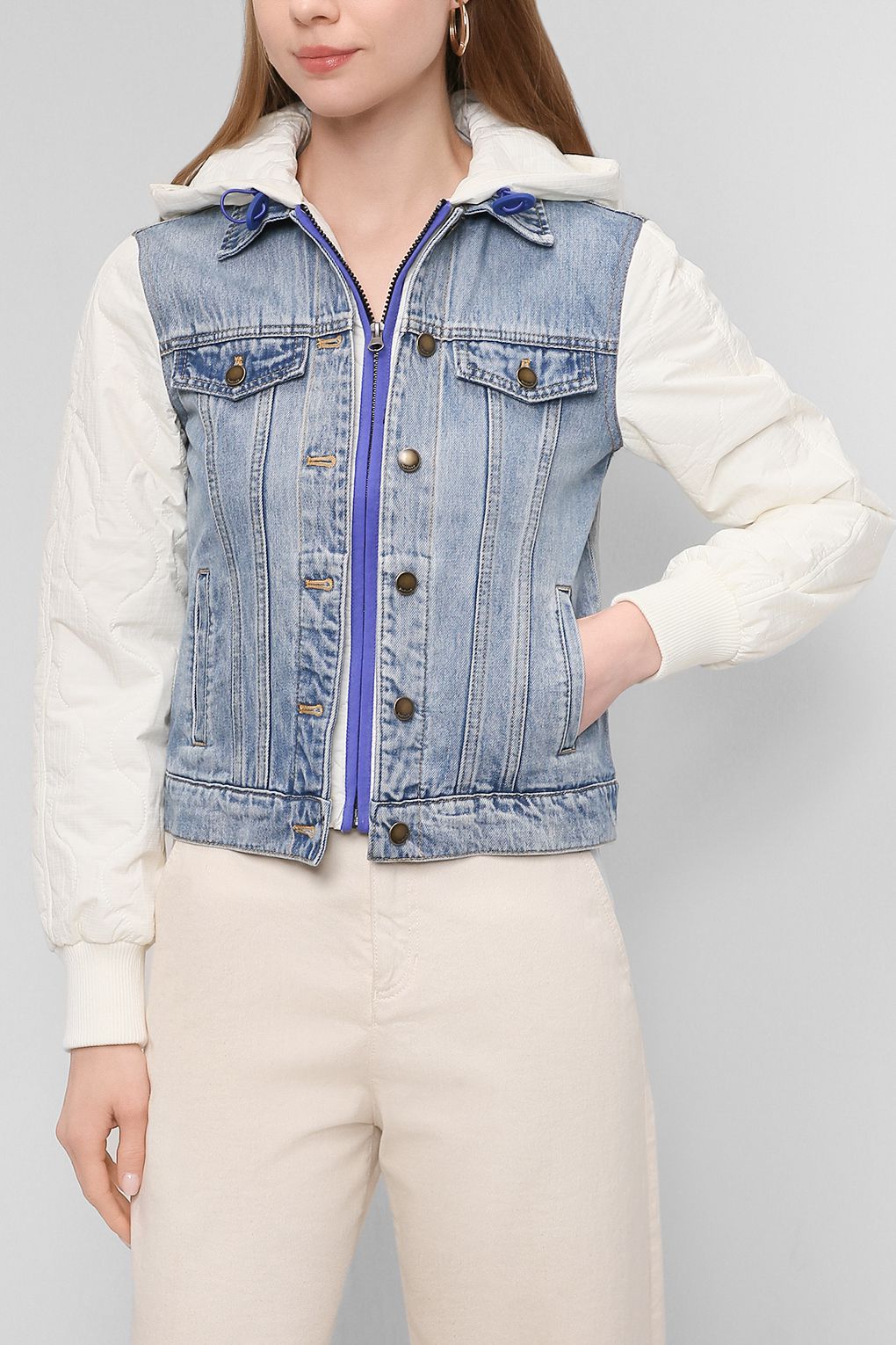 фото Джинсовая куртка женская desigual 22swed03 синяя m