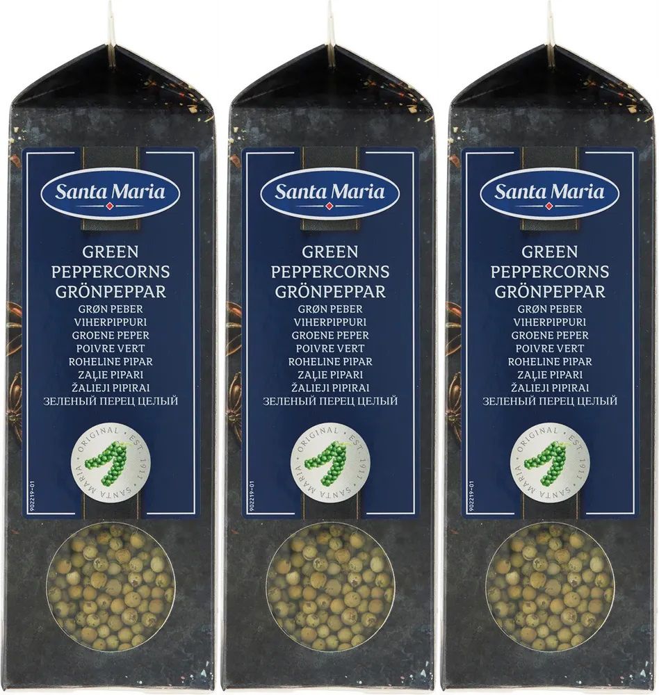 Зеленый перец Santa Maria целый Green Peppercorns, 165 г х 3 шт, santamaria-zelper165-3
Зеленый перец Santa Maria целый Green Peppercorns, 165 г х 3 шт, santamaria-zelper165-3
