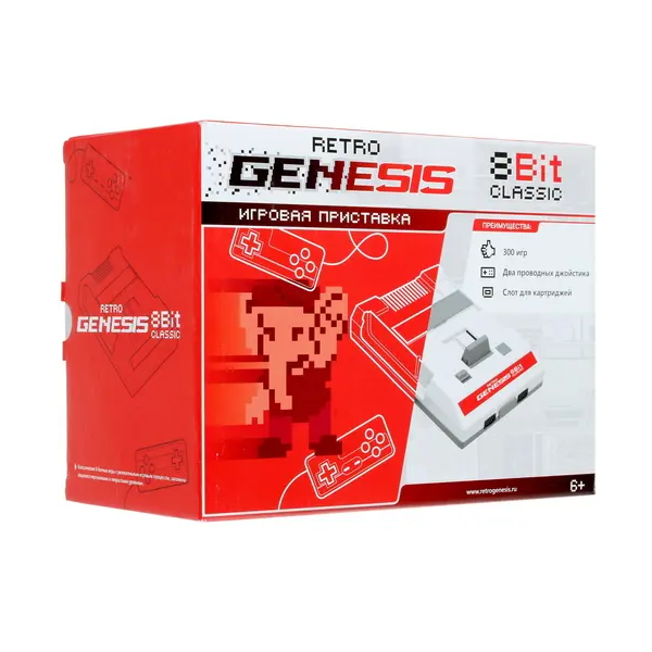 Приставка 8bit Retro Genesis Dendy Classic для Dendy, PS One, PSP, Sega, 300 игр, Белый;красный
Приставка 8bit Retro Genesis Dendy Classic для Dendy, PS One, PSP, Sega, 300 игр, Белый;красный