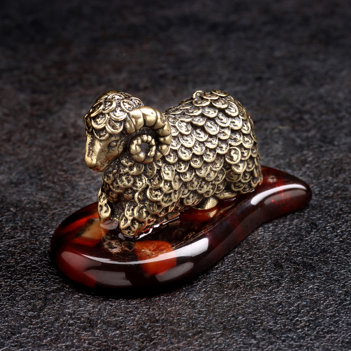 Сувенир Баран Денежный, латунь, янтарь, Золотистый;коричневый
Сувенир Баран Денежный, латунь, янтарь, Золотистый;коричневый