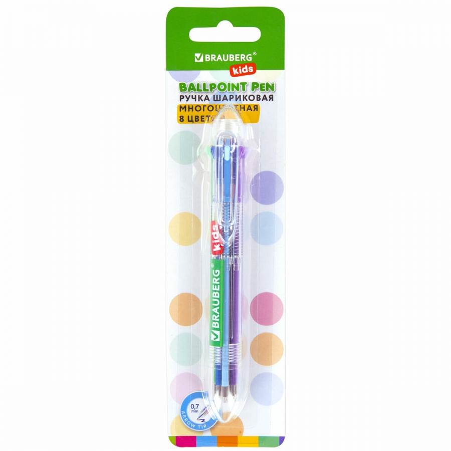 Ручка шариковая автоматическая 8-в-1 Brauberg Kids (07мм 8 цветов) блистер 24шт (143938)
Ручка шариковая автоматическая 8-в-1 Brauberg Kids (07мм 8 цветов) блистер 24шт (143938)