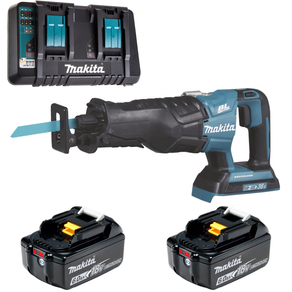 Пила сабельная аккумуляторная Makita DJR360PG2 255мм 36В Li-Ion 2x6Ач, з/у, DJR360PG2
Пила сабельная аккумуляторная Makita DJR360PG2 255мм 36В Li-Ion 2x6Ач, з/у, DJR360PG2