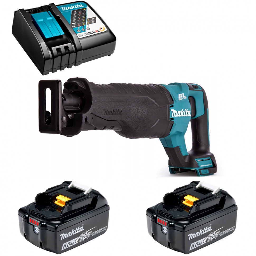 Пила сабельная аккумуляторная Makita DJR187RG2 255мм 18В Li-Ion 2x6Ач, з/у, DJR187RG2
Пила сабельная аккумуляторная Makita DJR187RG2 255мм 18В Li-Ion 2x6Ач, з/у, DJR187RG2