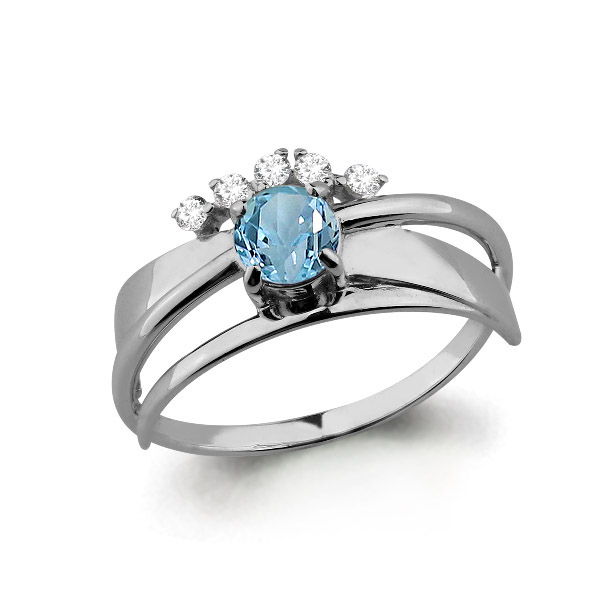 Кольцо из серебра с топазом\фианитом Aquamarine Aquamarine 6582205А_925_з р, 6582205А_925_з
Кольцо из серебра с топазом\фианитом Aquamarine Aquamarine 6582205А_925_з р, 6582205А_925_з
