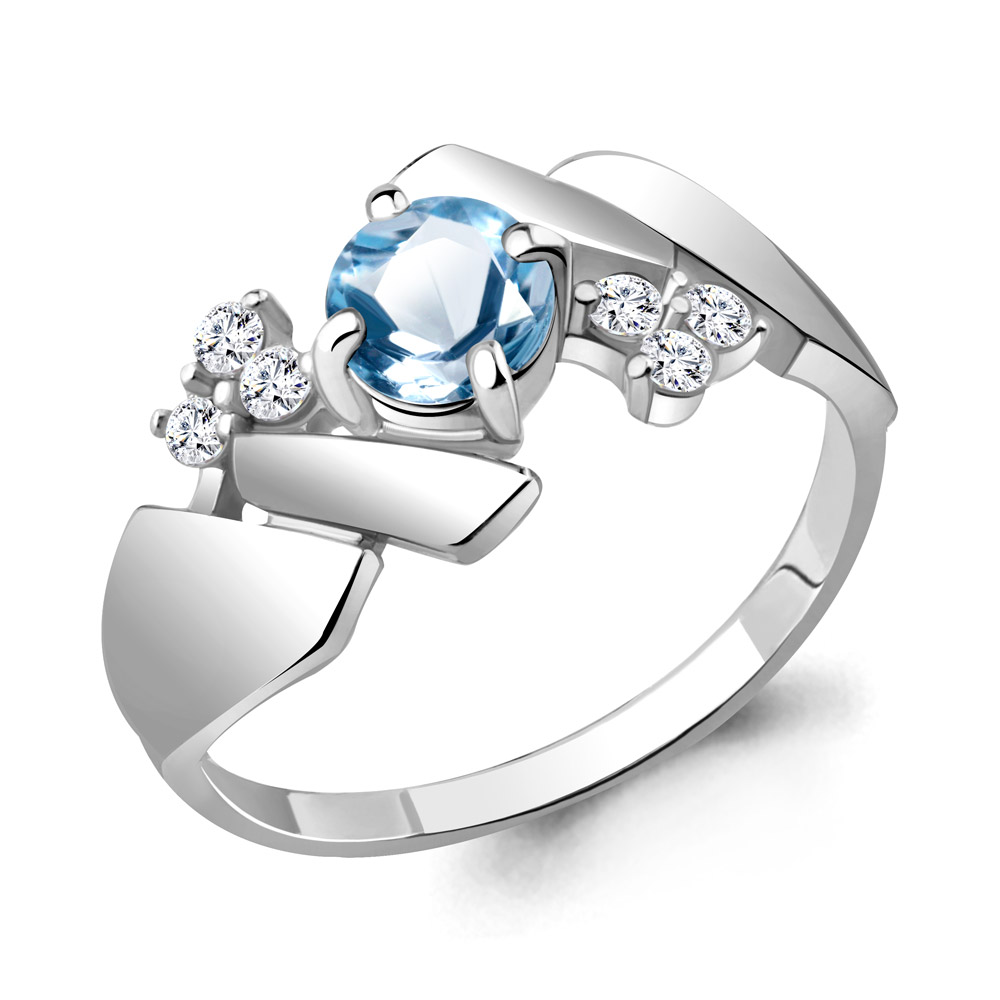 Кольцо из серебра с топазом\фианитом Aquamarine Aquamarine 6581105А_925_р р. 18, 6581105А_925_р
Кольцо из серебра с топазом\фианитом Aquamarine Aquamarine 6581105А_925_р р. 18, 6581105А_925_р