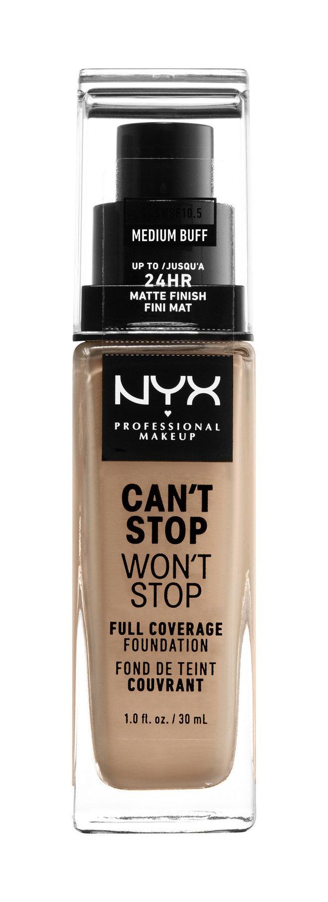 Тональная основа NYX Professional MakeUp Can't Stop Won't Stop, 10.5 Medium Buff, 30 мл
Тональная основа NYX Professional MakeUp Can't Stop Won't Stop, 10.5 Medium Buff, 30 мл