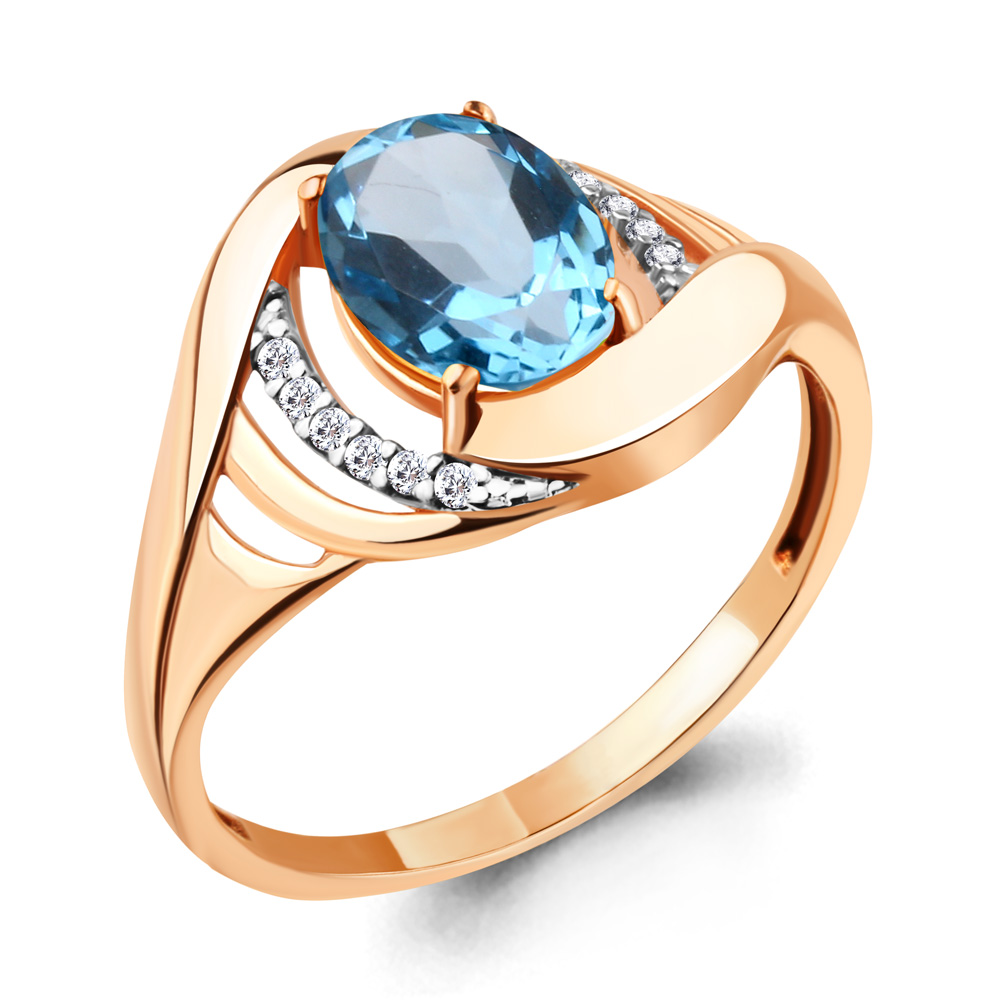 Кольцо из золота с топазом\фианитом Aquamarine Aquamarine 6575505А_585_кз р. 17,5, 6575505А_585_кз
Кольцо из золота с топазом\фианитом Aquamarine Aquamarine 6575505А_585_кз р. 17,5, 6575505А_585_кз