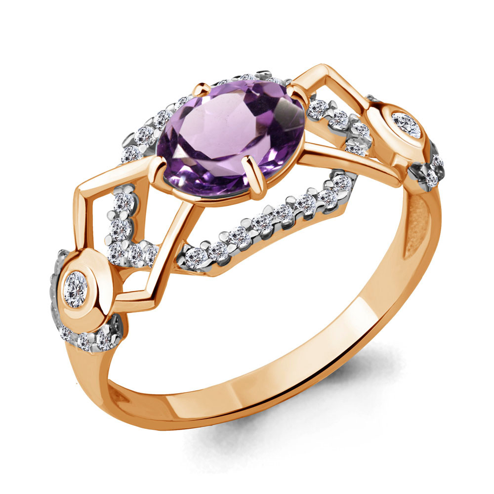 Кольцо из серебра с аметистом\фианитом Aquamarine Aquamarine 6558204А_925_з р. 17, 6558204А_925_з
Кольцо из серебра с аметистом\фианитом Aquamarine Aquamarine 6558204А_925_з р. 17, 6558204А_925_з