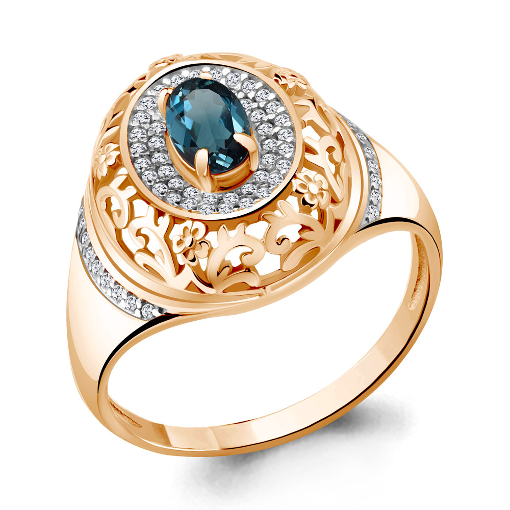 Кольцо из серебра с топазом\фианитом Aquamarine Aquamarine 6545508А_925_з р, 6545508А_925_з
Кольцо из серебра с топазом\фианитом Aquamarine Aquamarine 6545508А_925_з р, 6545508А_925_з