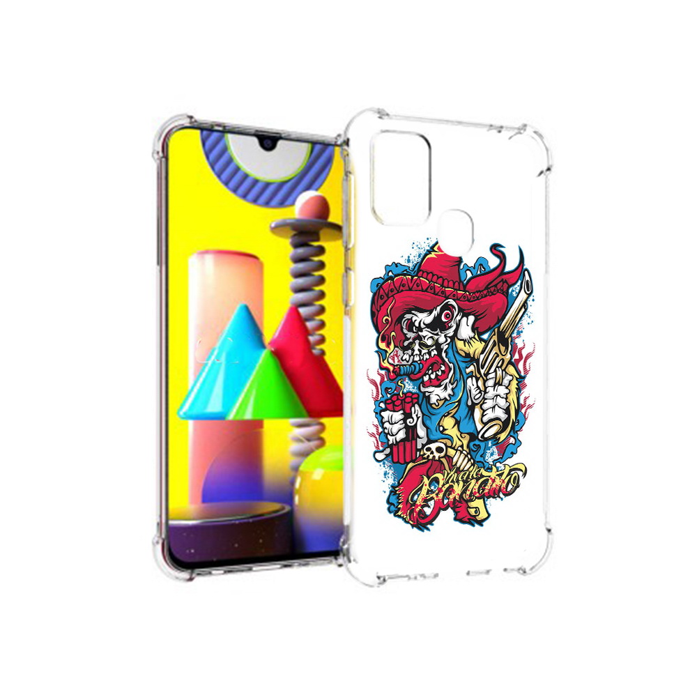 Чехол MyPads Tocco для Samsung Galaxy M31 нарисованный скелет с писталетом, Прозрачный, Tocco
Чехол MyPads Tocco для Samsung Galaxy M31 нарисованный скелет с писталетом, Прозрачный, Tocco