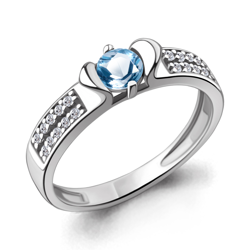 Кольцо из серебра с топазом\фианитом Aquamarine Aquamarine 6519505А_925_р р. 18, 6519505А_925_р
Кольцо из серебра с топазом\фианитом Aquamarine Aquamarine 6519505А_925_р р. 18, 6519505А_925_р