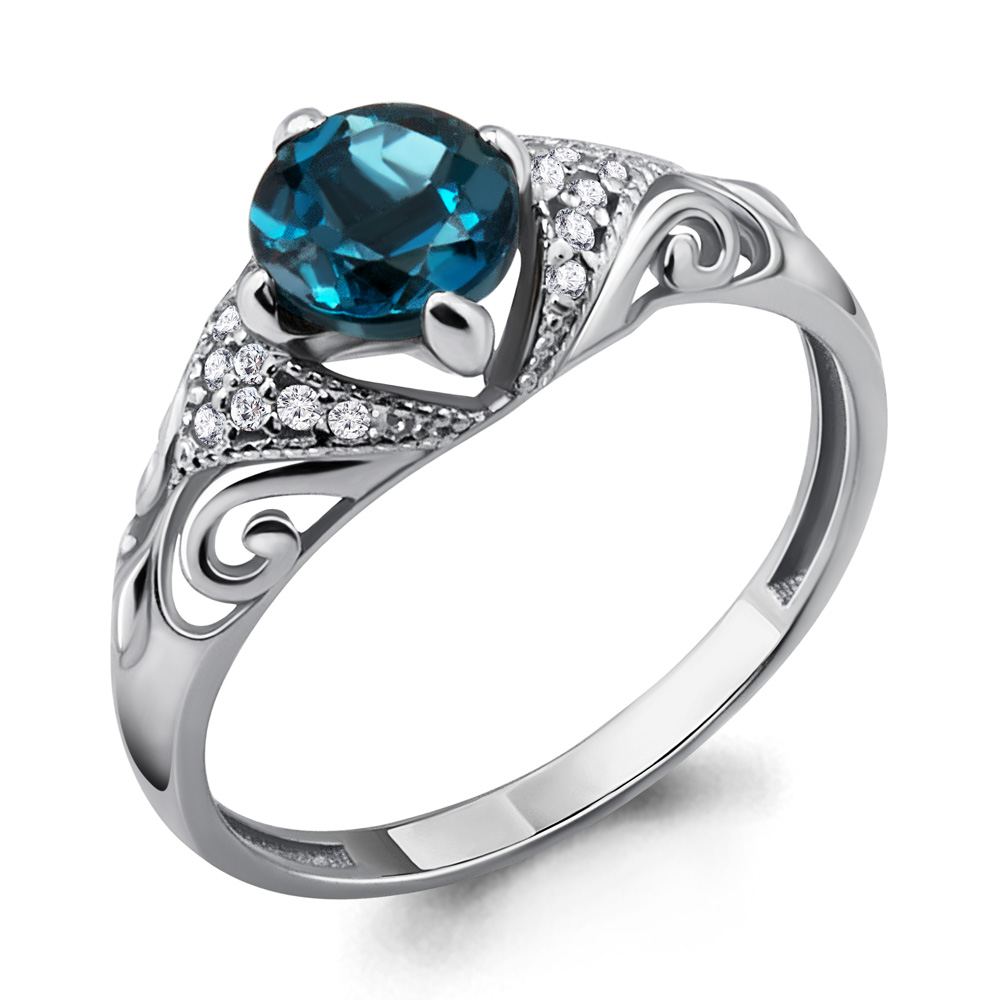 Кольцо из серебра с топазом\фианитом Aquamarine Aquamarine 6399308А_925_р р. 18, 6399308А_925_р
Кольцо из серебра с топазом\фианитом Aquamarine Aquamarine 6399308А_925_р р. 18, 6399308А_925_р
