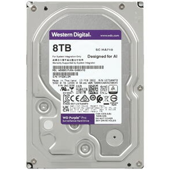 Жесткий диск Western Digital Purple PRO WD8001PURA 8TB 3.5" 7200 RPM 256MB SATA-III All Fr, Purple PRO
Жесткий диск Western Digital Purple PRO WD8001PURA 8TB 3.5" 7200 RPM 256MB SATA-III All Fr, Purple PRO