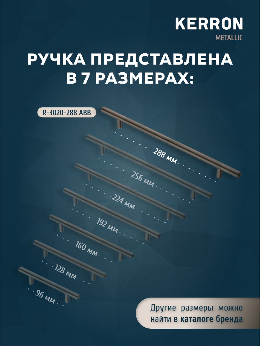Комплект из 4 шт ручка-рейлинг 12 мм Kerron R-3020-288 AB черненый старинный антрацит, Черный, R-3020
Комплект из 4 шт ручка-рейлинг 12 мм Kerron R-3020-288 AB черненый старинный антрацит, Черный, R-3020
