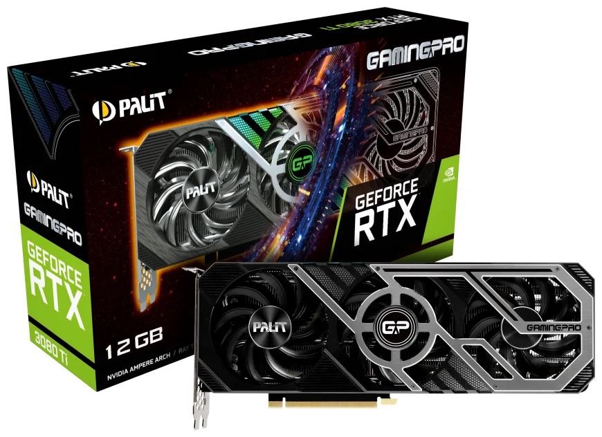 Видеокарта Palit NVIDIA GeForce RTX 3080 Ti GamingPro (NED308T019KB-132AA), Черный, GeForce RTX 3080 Ti GamingPro
Видеокарта Palit NVIDIA GeForce RTX 3080 Ti GamingPro (NED308T019KB-132AA), Черный, GeForce RTX 3080 Ti GamingPro