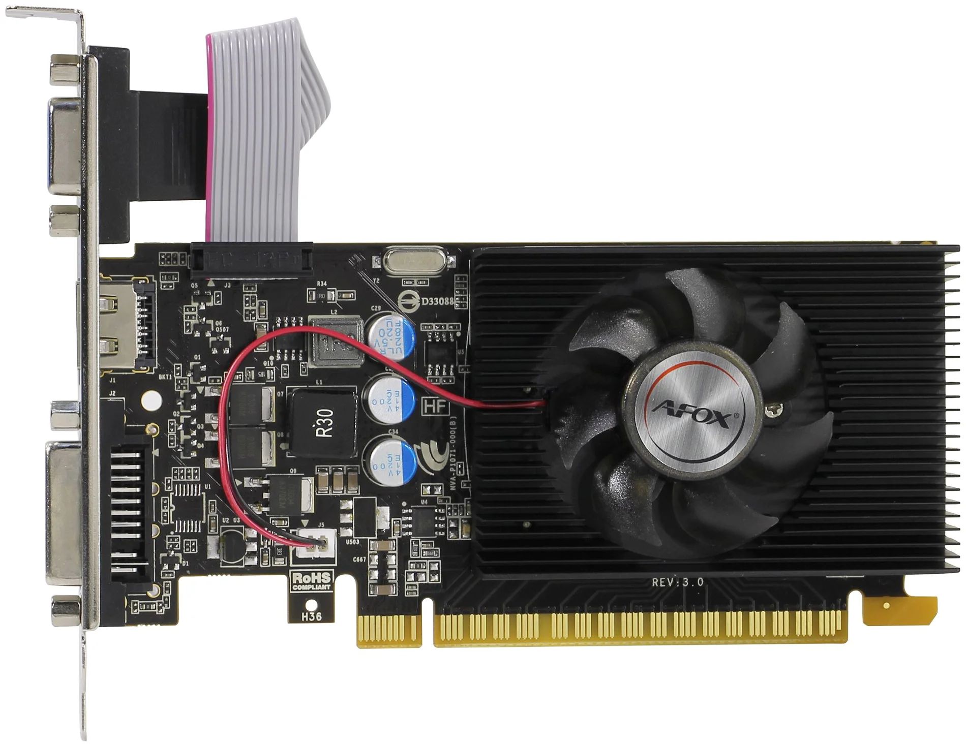 Видеокарта AFOX NVIDIA GeForce GT 730 (AF730-2048D3L6), Черный, GeForce GT 730
Видеокарта AFOX NVIDIA GeForce GT 730 (AF730-2048D3L6), Черный, GeForce GT 730