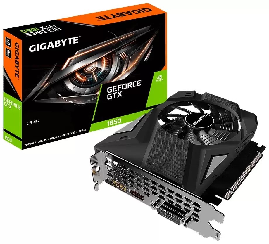 Видеокарта GIGABYTE NVIDIA GeForce GTX 1650 D6 OC (GV-N1656OC-4GD), Черный, GeForce GTX 1650 D6 OC
Видеокарта GIGABYTE NVIDIA GeForce GTX 1650 D6 OC (GV-N1656OC-4GD), Черный, GeForce GTX 1650 D6 OC