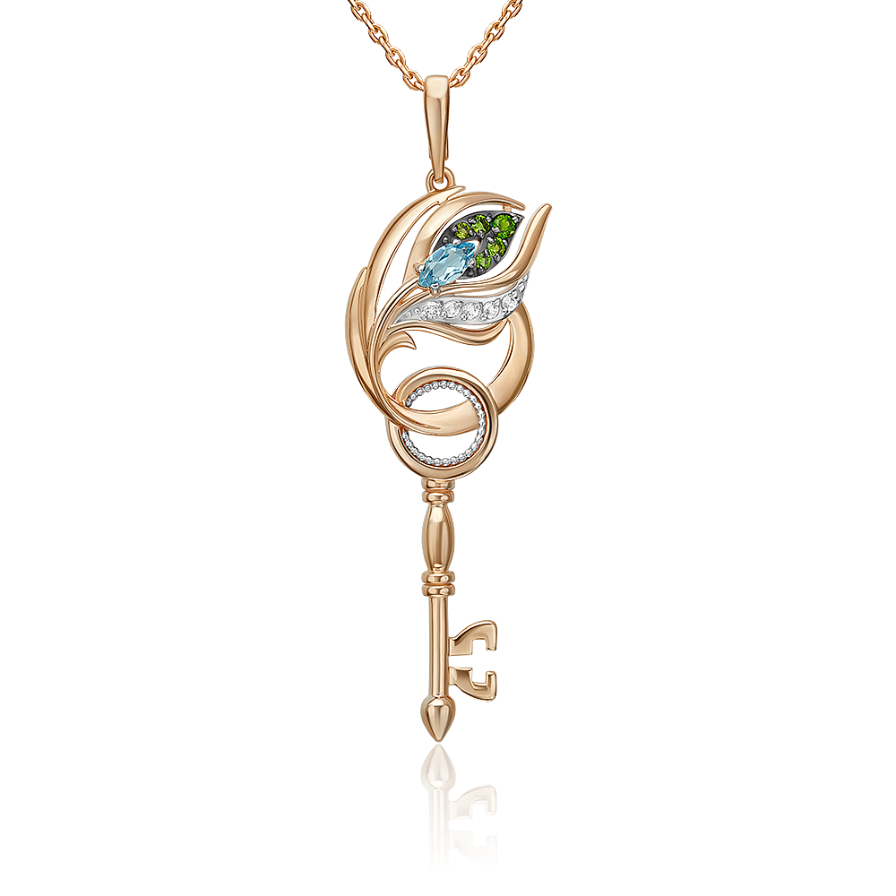 Подвеска из комбинированного золота PLATINA jewelry 03-3510-00-713-1111, топаз/хромдиопсид, 03-3510-00-713-1111
Подвеска из комбинированного золота PLATINA jewelry 03-3510-00-713-1111, топаз/хромдиопсид, 03-3510-00-713-1111