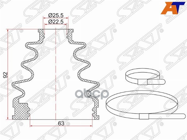 SAT C-1064T Пыльник шрус внутренний TOYOTA AXIO 14#/16#/PREM/ALLION ##T26# 2 хомута. резин
SAT C-1064T Пыльник шрус внутренний TOYOTA AXIO 14#/16#/PREM/ALLION ##T26# 2 хомута. резин
