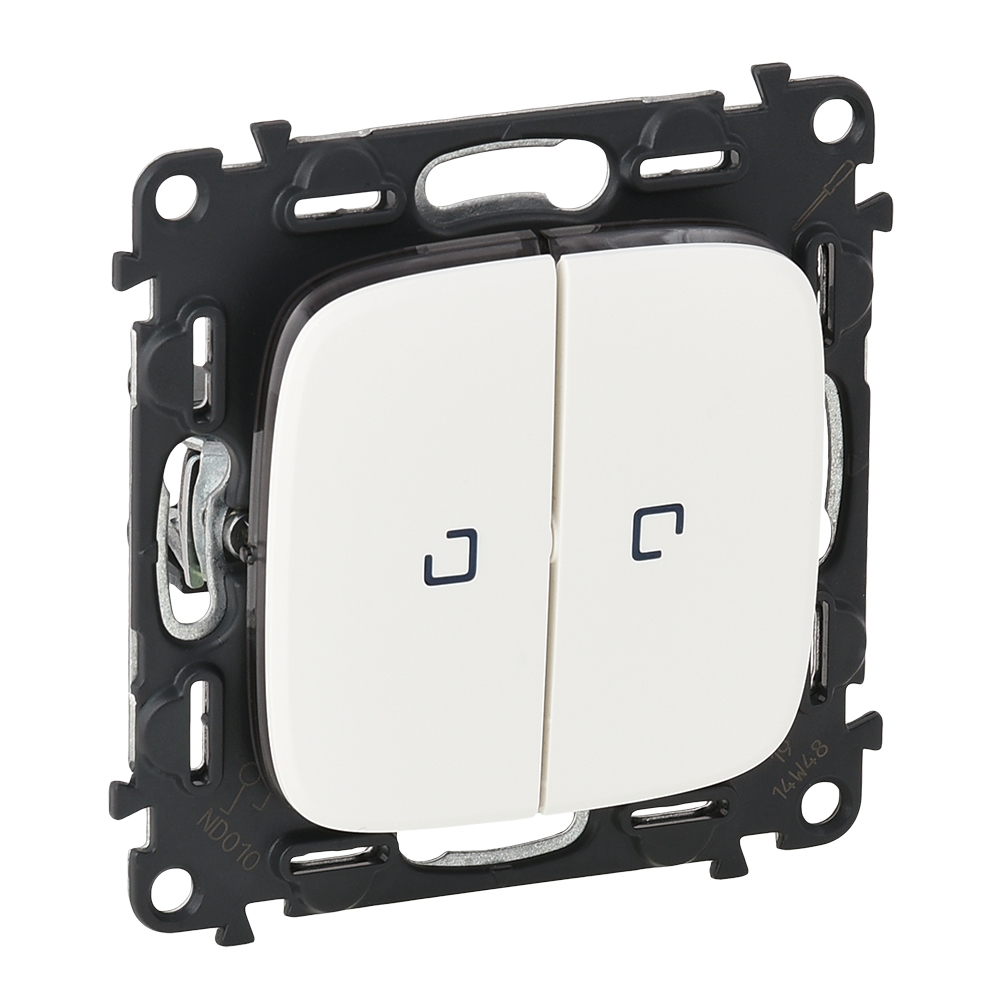 Legrand Переключатель Legrand Allure двухклавишный с подсветкой безвинтовой. Белый 
Legrand Переключатель Legrand Allure двухклавишный с подсветкой безвинтовой. Белый