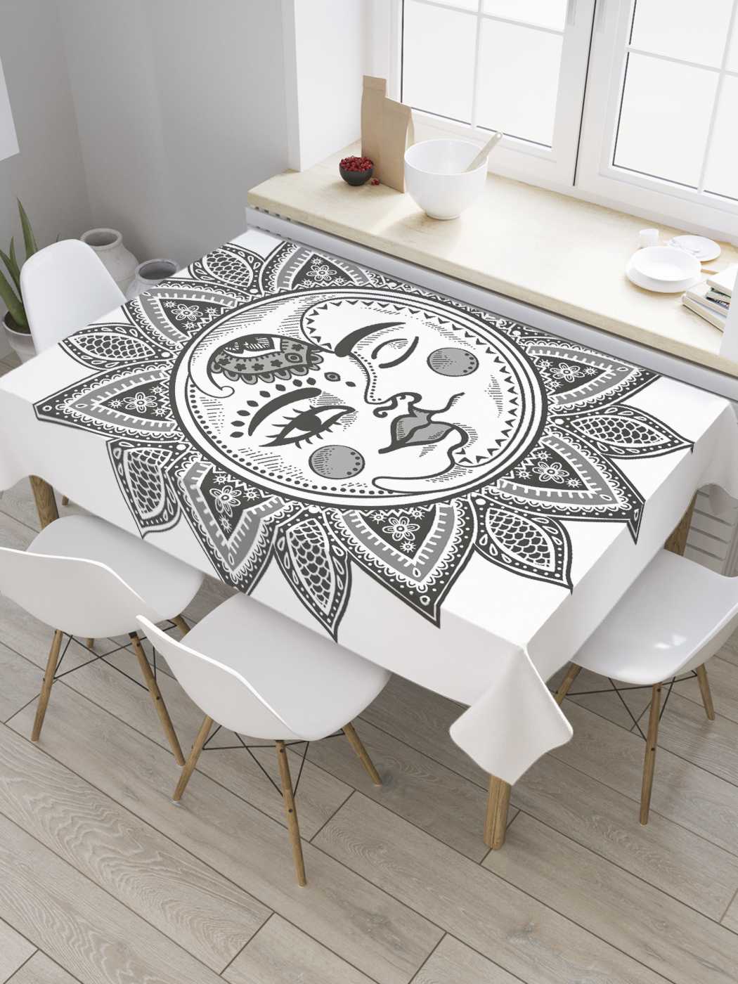 Скатерть прямоугольная JoyArty "Солнце и луна в мандале" из сатена, 180x145 см, Солнце и луна в мандале
Скатерть прямоугольная JoyArty "Солнце и луна в мандале" из сатена, 180x145 см, Солнце и луна в мандале