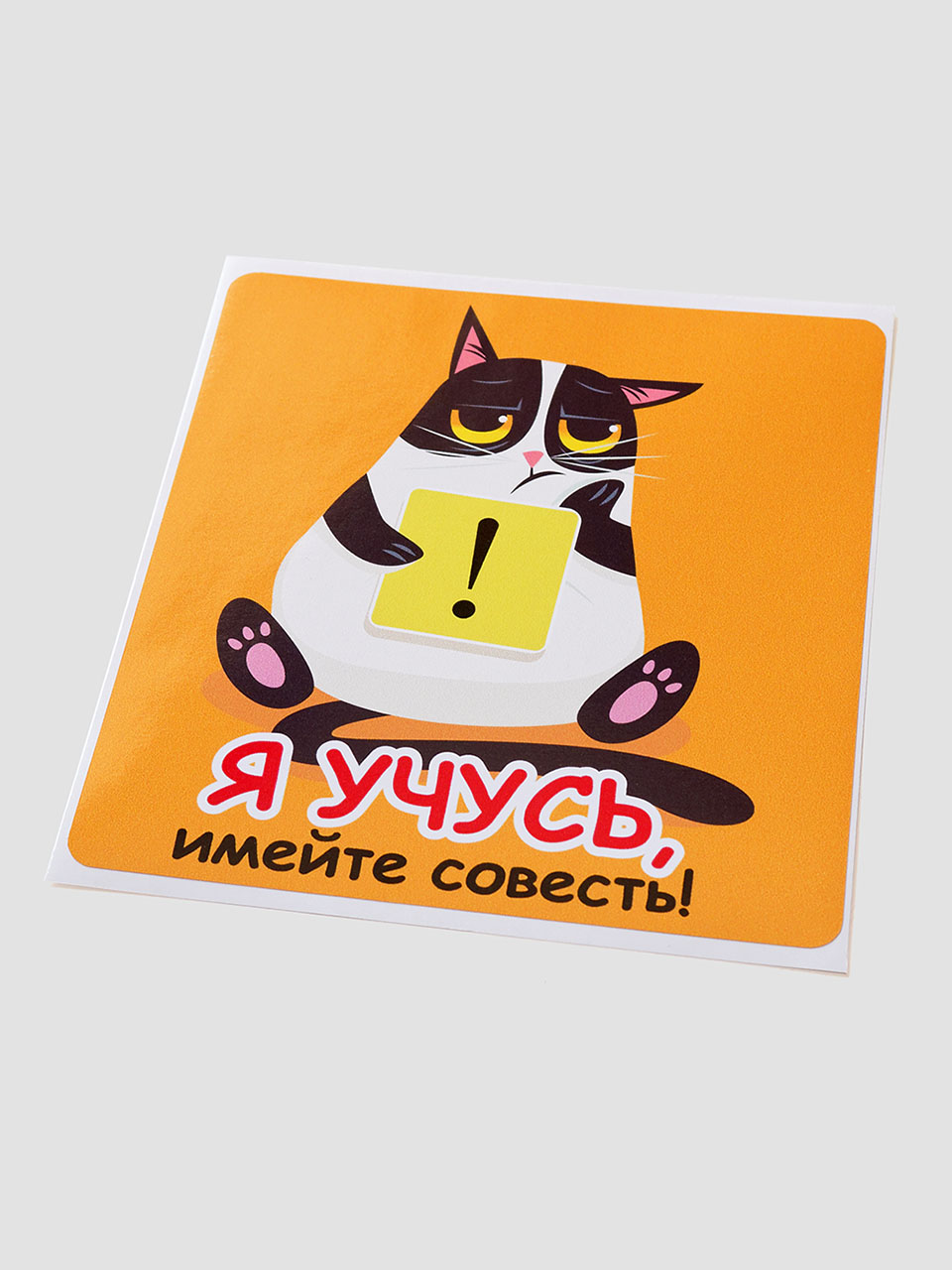 Наклейка на авто Промтехнологии "Я учусь, имейте совесть", 150х160 мм, Разноцветный, Наклейка Я учусь
Наклейка на авто Промтехнологии "Я учусь, имейте совесть", 150х160 мм, Разноцветный, Наклейка Я учусь