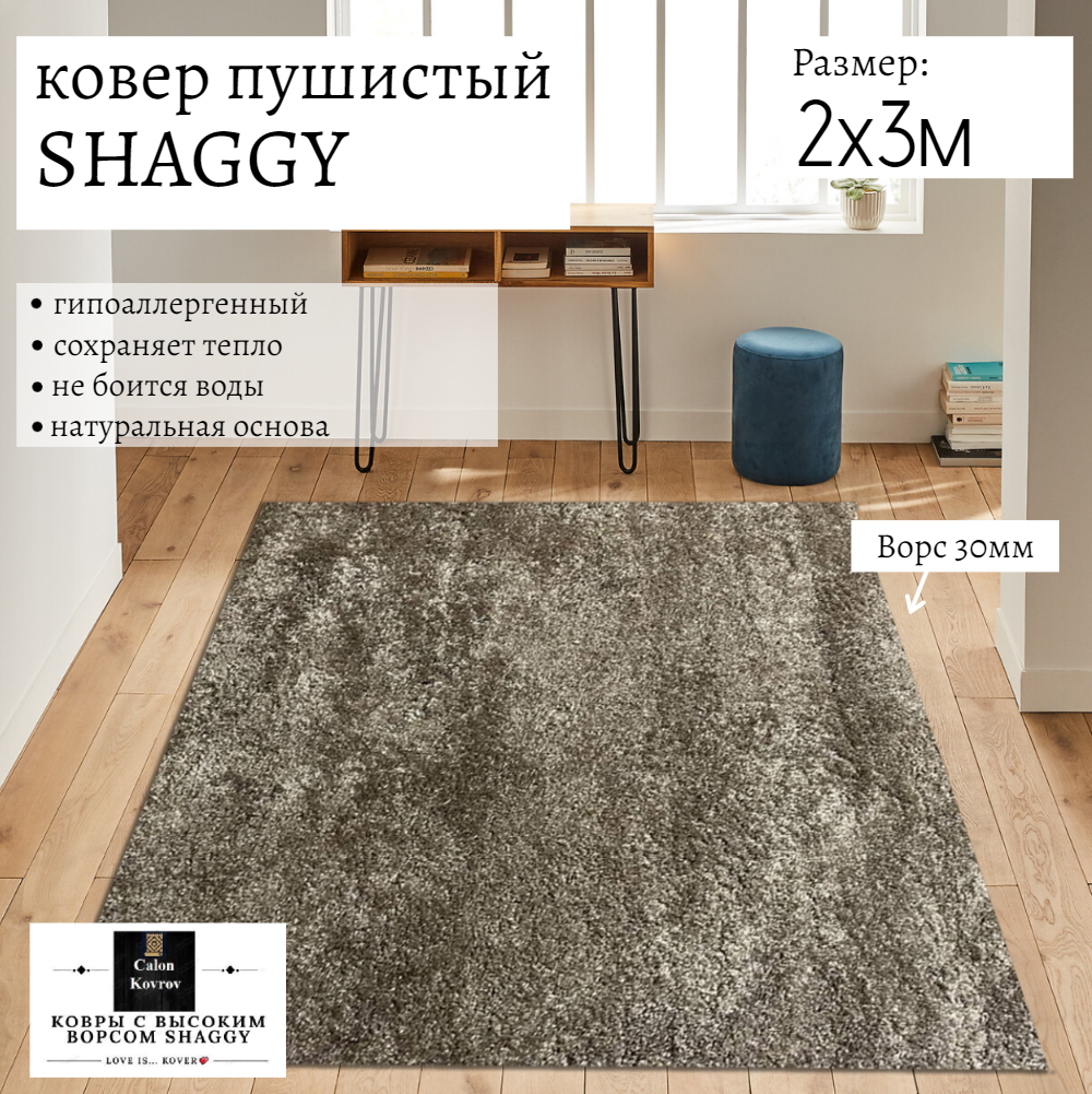 Ковер Витебские ковры sh09-2-3 Shaggy пушистый кофейный с высоким ворсом 200х300 см, shaggy
Ковер Витебские ковры sh09-2-3 Shaggy пушистый кофейный с высоким ворсом 200х300 см, shaggy