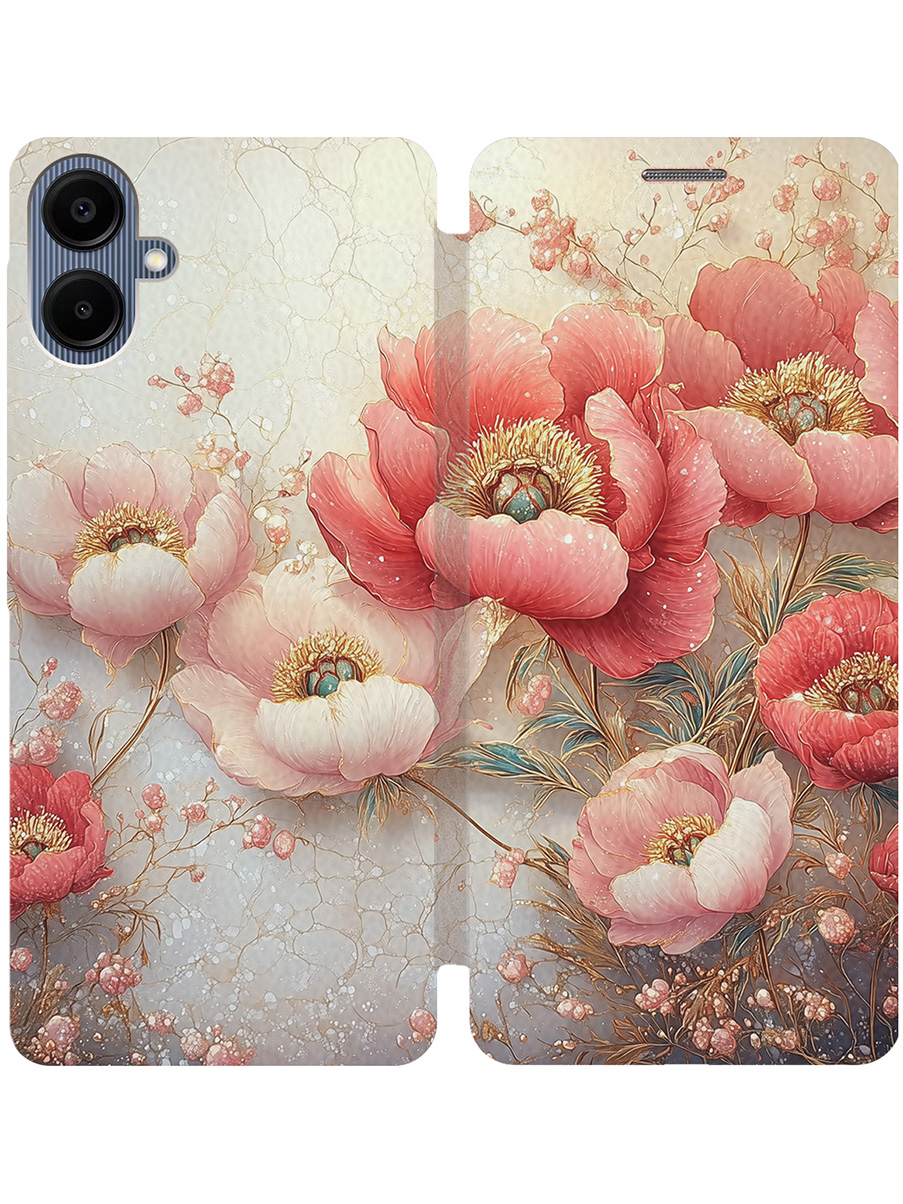 Чехол-книжка на Samsung Galaxy A06 с принтом "Винтажные маки" золотой, Золотистый;белый;красный, 786717523
Чехол-книжка на Samsung Galaxy A06 с принтом "Винтажные маки" золотой, Золотистый;белый;красный, 786717523