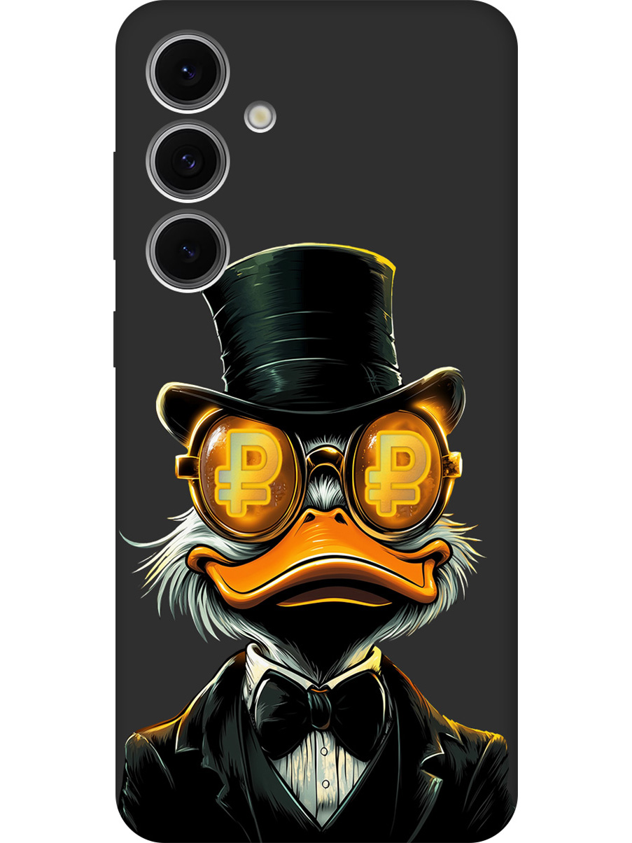 Силиконовый чехол на Samsung Galaxy S24 FE с принтом "Скрудж и Рубль" матовый черный, Черный;белый;оранжевый, 786718171
Силиконовый чехол на Samsung Galaxy S24 FE с принтом "Скрудж и Рубль" матовый черный, Черный;белый;оранжевый, 786718171
