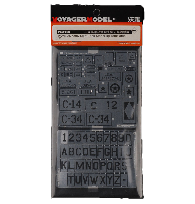 Шаблоны Voyager Model 1/35 для легких танков армии США времен Второй мировой войны PEA120 
Шаблоны Voyager Model 1/35 для легких танков армии США времен Второй мировой войны PEA120