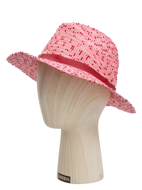 фото Шляпа женская labbra like ll-s22014 розовая/бордовая р.56-57