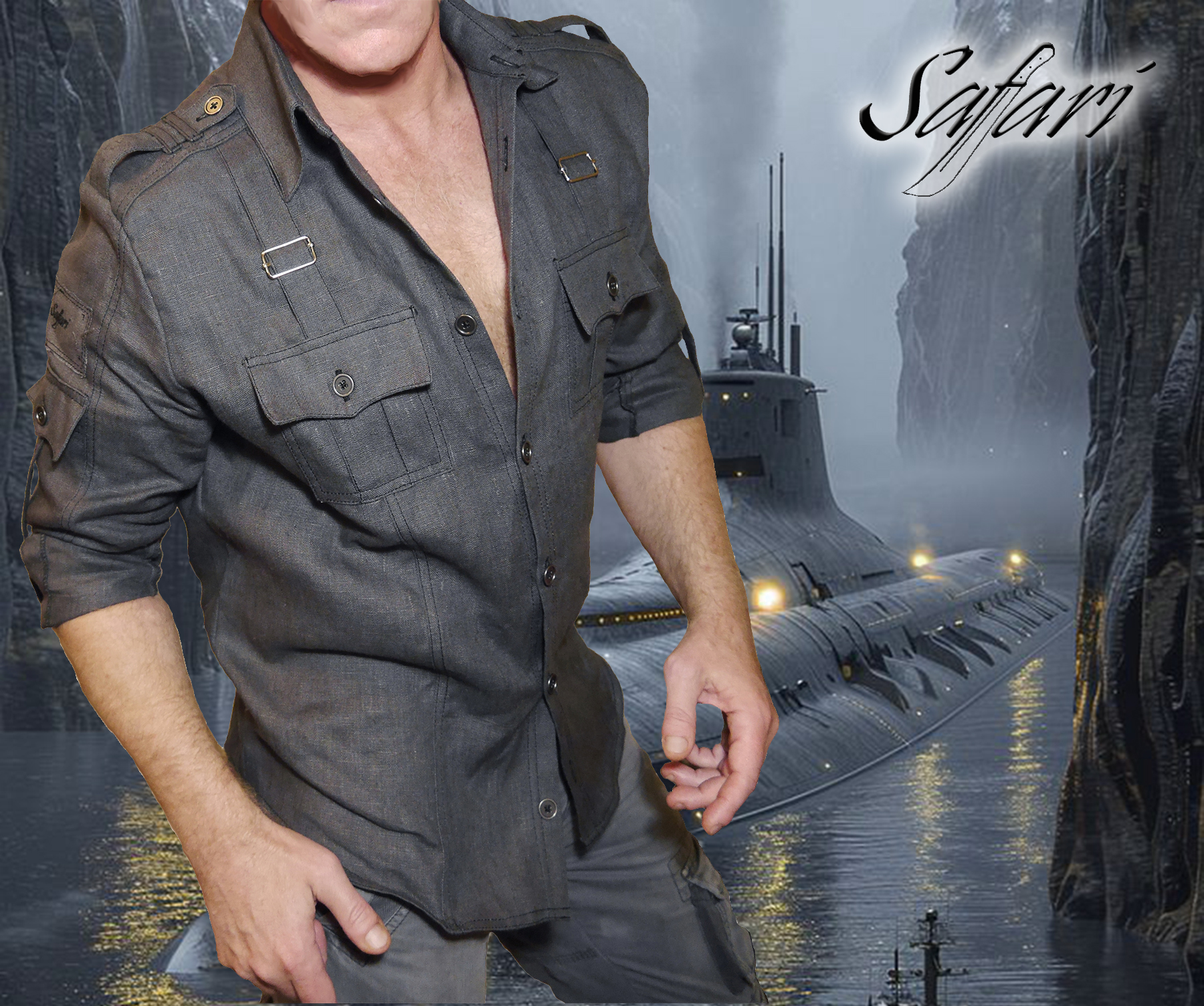 Рубашка мужская Safari 328 серая XXL, Серый, 328 
Рубашка мужская Safari 328 серая XXL, Серый, 328