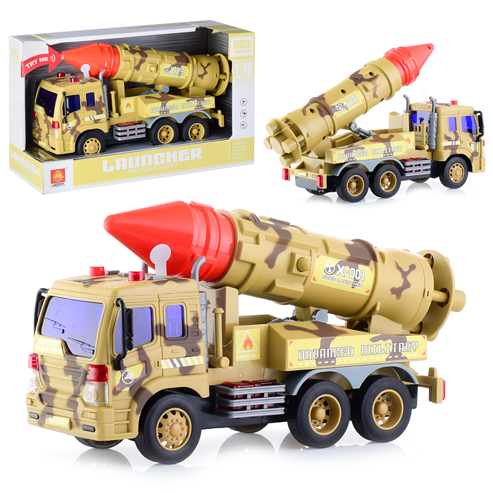 Машина WY651C "Военная" с ракетной установкой 1:16 (свет. звук) на батарейках, в коробке
Машина WY651C "Военная" с ракетной установкой 1:16 (свет. звук) на батарейках, в коробке