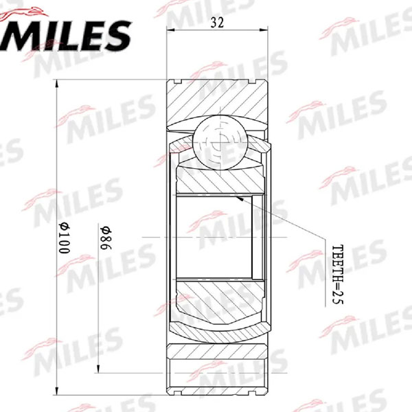 ШРУС внутренний ALFA ROMEO 147/156/166/FIAT BRAVA/BRAVO/MAREA/PUNTO 1.2-2.4D 94-05 (GKN 30
ШРУС внутренний ALFA ROMEO 147/156/166/FIAT BRAVA/BRAVO/MAREA/PUNTO 1.2-2.4D 94-05 (GKN 30