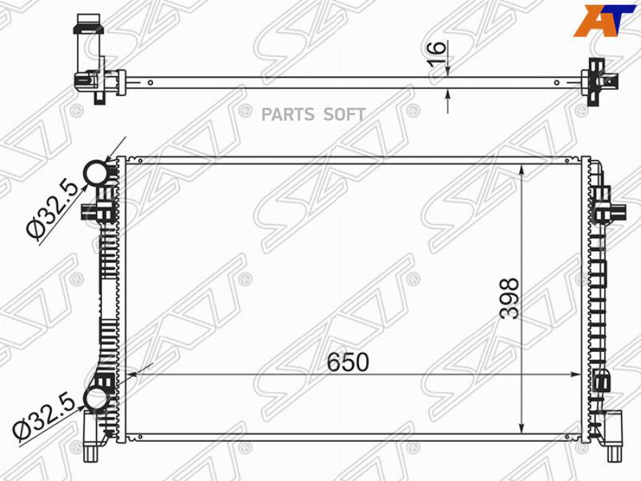 SAT Радиатор AUDI A3/S3 12-/TT 14-/SKODA OCTAVIA 13-/SUPERB 15-/VOLKSWAGEN GOLF 12-/PASSAT
SAT Радиатор AUDI A3/S3 12-/TT 14-/SKODA OCTAVIA 13-/SUPERB 15-/VOLKSWAGEN GOLF 12-/PASSAT
