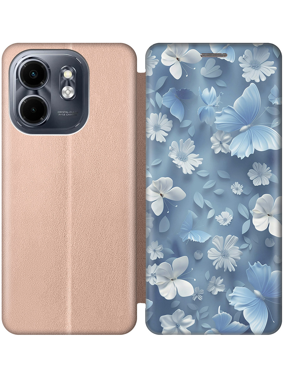 Чехол-книжка на Infinix Hot 50i/Smart 9 с принтом "Голубые бабочки" золотой, Золотистый;белый;голубой, 786719323
Чехол-книжка на Infinix Hot 50i/Smart 9 с принтом "Голубые бабочки" золотой, Золотистый;белый;голубой, 786719323