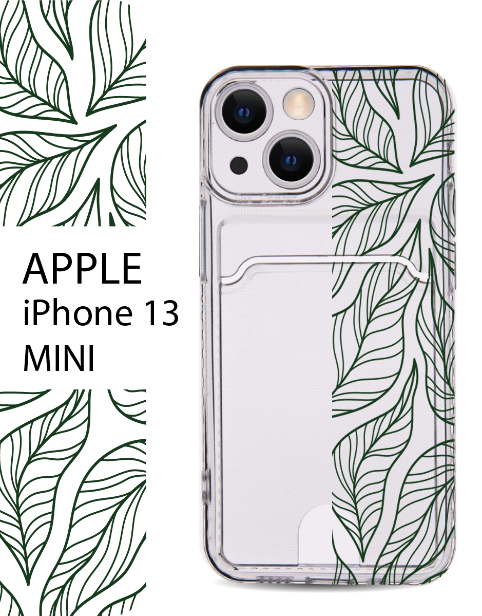 Чехол на Apple iPhone 13 Mini с карманом для банковской карты и принтом, Зеленый;черный, Apple iPhone 13 Mini
Чехол на Apple iPhone 13 Mini с карманом для банковской карты и принтом, Зеленый;черный, Apple iPhone 13 Mini