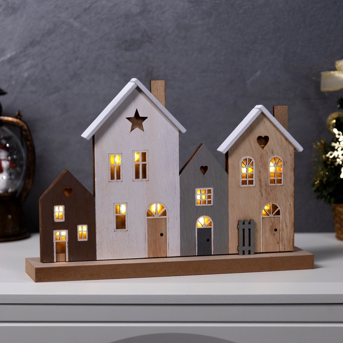 Фигура светодиодная Luazon Lighting Городок 30х6х21см 12LED CR2032x1 свечение тёплое бел, Городок
Фигура светодиодная Luazon Lighting Городок 30х6х21см 12LED CR2032x1 свечение тёплое бел, Городок