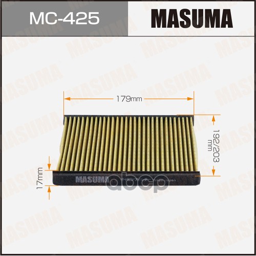 MC-425_фильтр салона! Mitsubishi Colt 4G19 Z25A 02-04, 04-, 4G19 Z26A 03-05, 4G15 Z28A 03-
MC-425_фильтр салона! Mitsubishi Colt 4G19 Z25A 02-04, 04-, 4G19 Z26A 03-05, 4G15 Z28A 03-