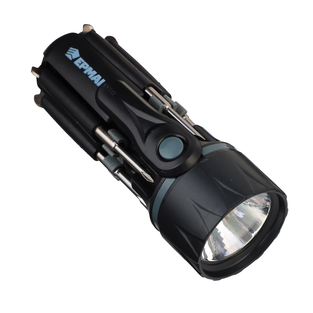 ЕРМАК Фонарь с инструментами, 8 в 1, 2 LED, 2 режима, 3xAAA, пластик, металл, Черный, 209-002
ЕРМАК Фонарь с инструментами, 8 в 1, 2 LED, 2 режима, 3xAAA, пластик, металл, Черный, 209-002