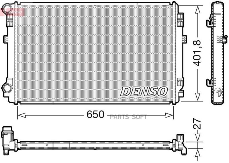 DENSO Радиатор AUDI A3 / S3 12- / TT 14- / SKODA OCTAVIA 13- / SUPERB 15- / VOLKSWAGEN GOL
DENSO Радиатор AUDI A3 / S3 12- / TT 14- / SKODA OCTAVIA 13- / SUPERB 15- / VOLKSWAGEN GOL