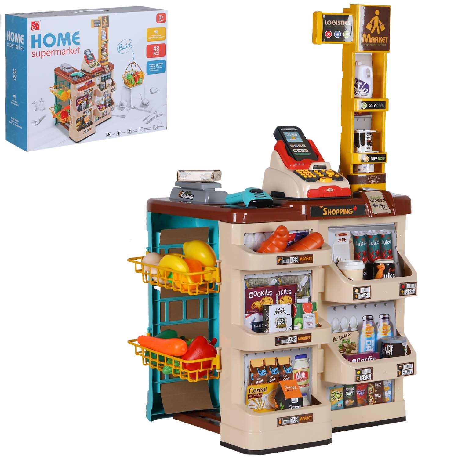 Игровой набор JIACHENG Супермаркет, игрушечная касса, продукты, прилавок, JB0209246., JB0209246
Игровой набор JIACHENG Супермаркет, игрушечная касса, продукты, прилавок, JB0209246., JB0209246