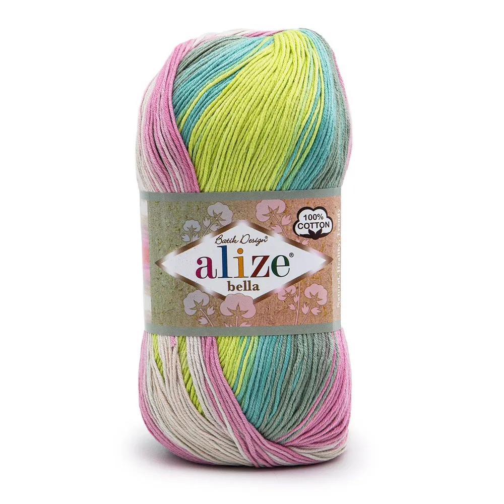 Пряжа ALIZE apos;Bella Batik 100apos; 100гр. 360м.(100% хлопок) (6792 секционный), Разноцветный
Пряжа ALIZE apos;Bella Batik 100apos; 100гр. 360м.(100% хлопок) (6792 секционный), Разноцветный